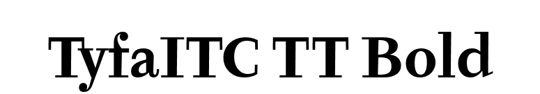 TyfaITC TT Bold font preview