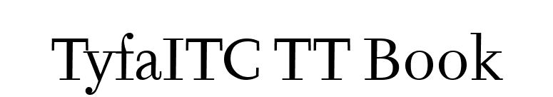 TyfaITC TT Book font preview