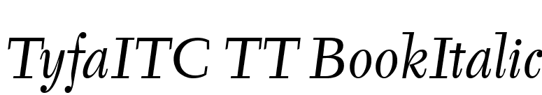 TyfaITC TT BookItalic font preview