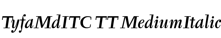 TyfaMdITC TT MediumItalic font preview