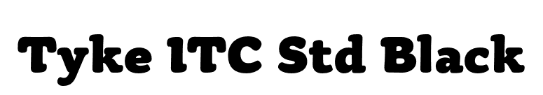 Tyke ITC Std Black font preview