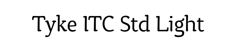 Tyke ITC Std Light font preview