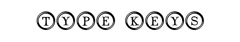 Type Keys font preview
