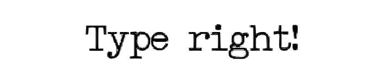 Type right! font preview