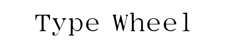 Type Wheel font preview