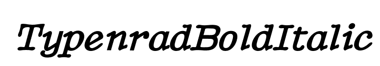 TypenradBoldItalic font preview