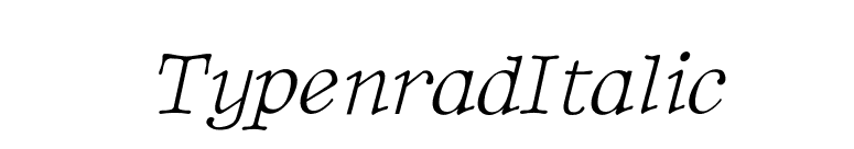 TypenradItalic font preview