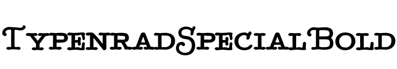 TypenradSpecialBold font preview