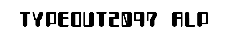 TYPEOUT2097 ALP font preview