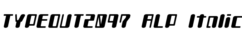 TYPEOUT2097 ALP Italic font preview