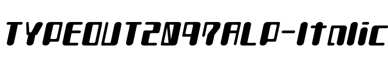 TYPEOUT2097ALP-Italic font preview
