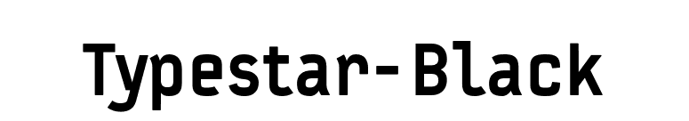 Typestar-Black font preview
