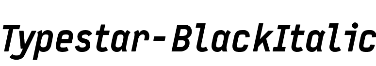Typestar-BlackItalic font preview