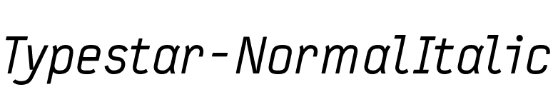 Typestar-NormalItalic font preview