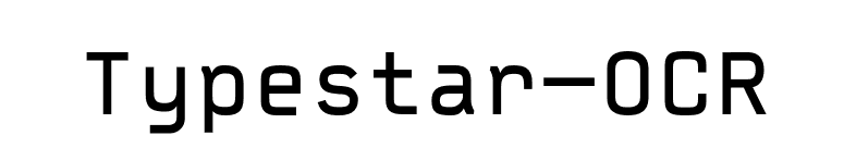 Typestar-OCR font preview