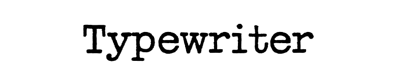 Typewriter font preview