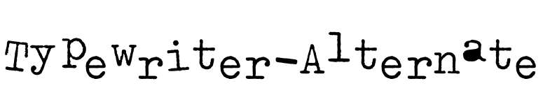 Typewriter-Alternate font preview