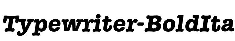 Typewriter-BoldIta font preview