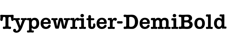 Typewriter-DemiBold font preview