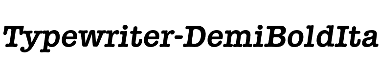 Typewriter-DemiBoldIta font preview