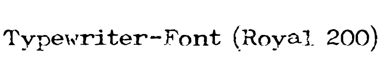 Typewriter-Font (Royal 200) font preview
