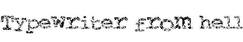 Typewriter from hell font preview
