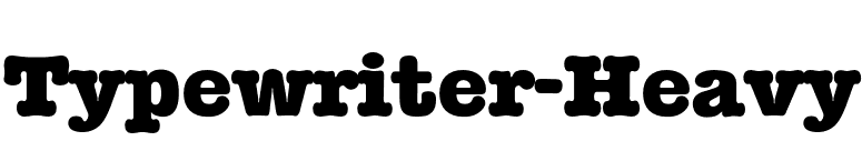 Typewriter-Heavy font preview