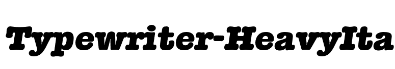 Typewriter-HeavyIta font preview