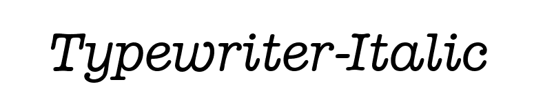 Typewriter-Italic font preview
