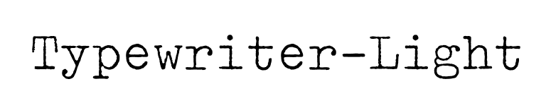 Typewriter-Light font preview