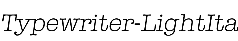 Typewriter-LightIta font preview