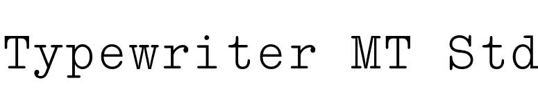 Typewriter MT Std font preview