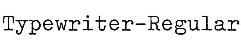 Typewriter-Regular font preview