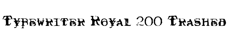 Typewriter Royal 200 Trashed font preview