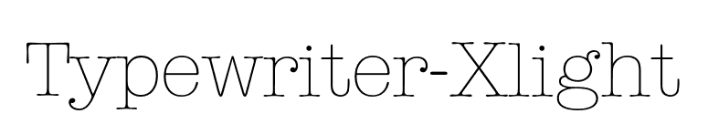 Typewriter-Xlight font preview