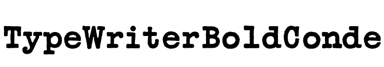 TypeWriterBoldConde font preview