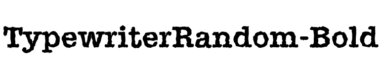 TypewriterRandom-Bold font preview