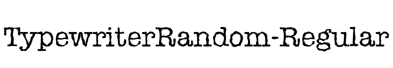 TypewriterRandom-Regular font preview