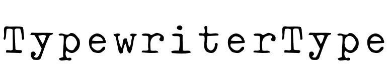 TypewriterType font preview
