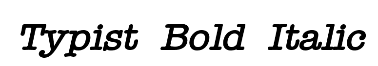 Typist Bold Italic font preview