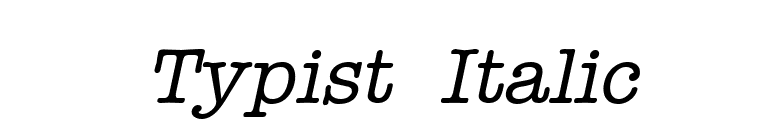 Typist Italic font preview