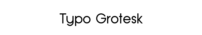 Typo Grotesk font preview