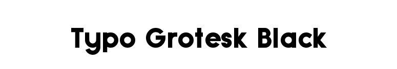 Typo Grotesk Black font preview