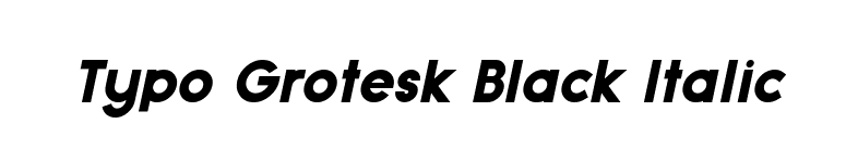 Typo Grotesk Black Italic font preview