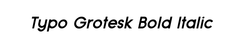 Typo Grotesk Bold Italic font preview