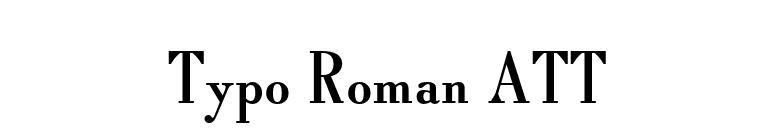 Typo Roman ATT font preview