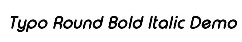 Typo Round Bold Italic Demo font preview