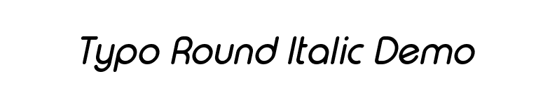 Typo Round Italic Demo font preview