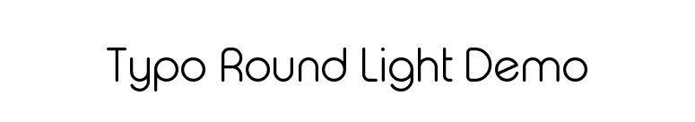 Typo Round Light Demo font preview