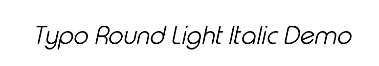 Typo Round Light Italic Demo font preview